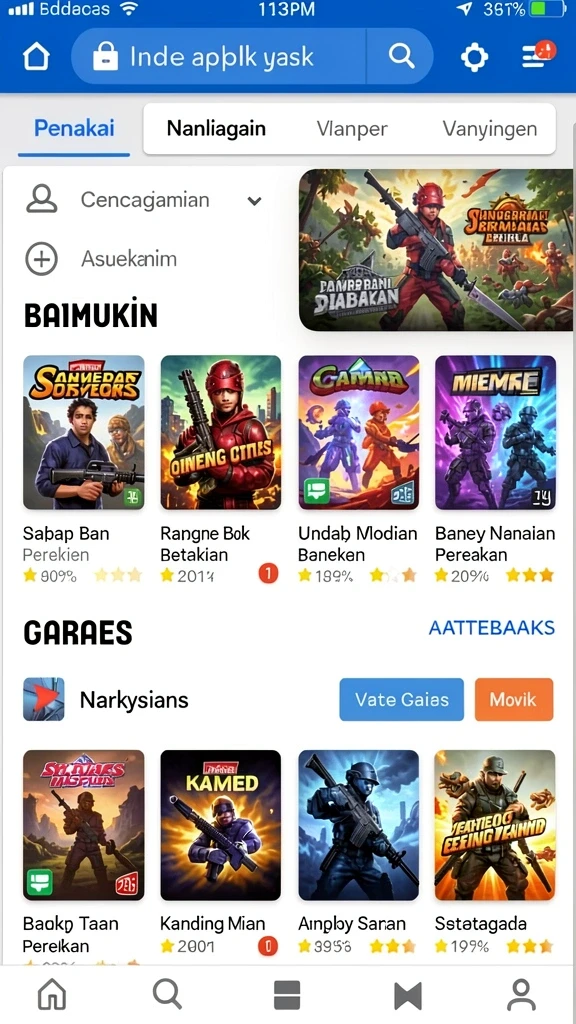 Fitur pencarian canggih untuk menemukan konten cepat.