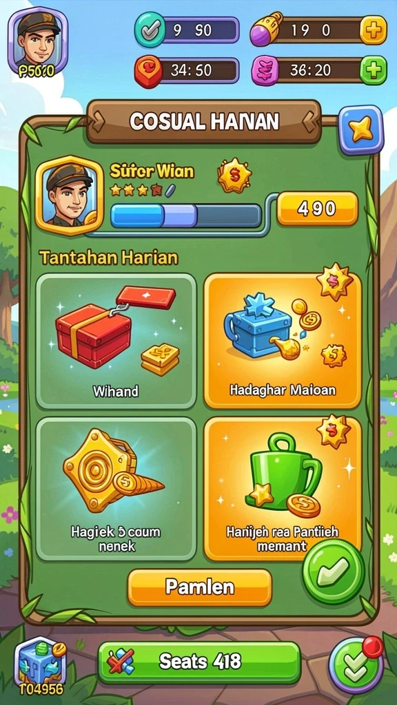 Tampilan antarmuka yang menarik dan user-friendly.