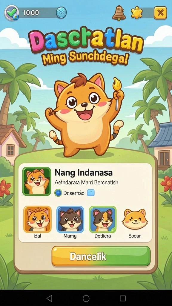 Screenshot memperlihatkan grafis indah dalam level permainan.