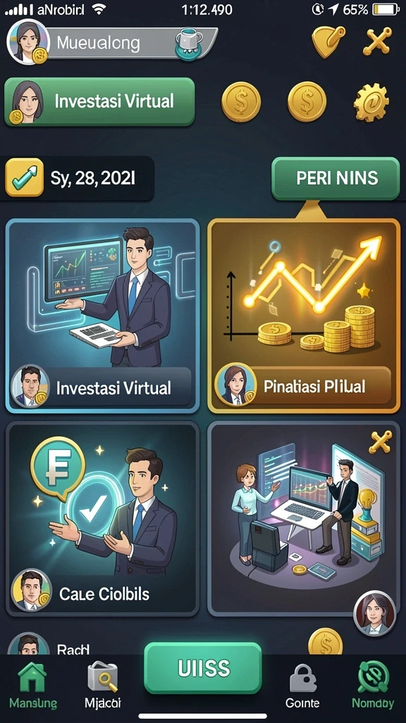 Tampilan awal yang menarik dengan menu yang intuitif.