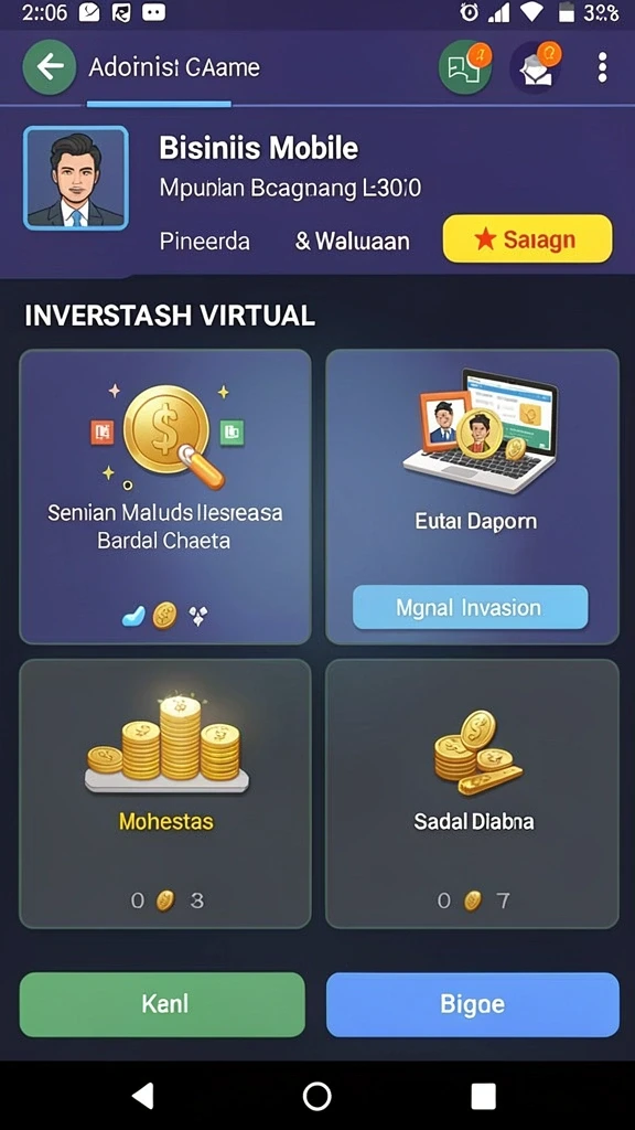 Grafik indah menampilkan landmark Jakarta yang ikonik.