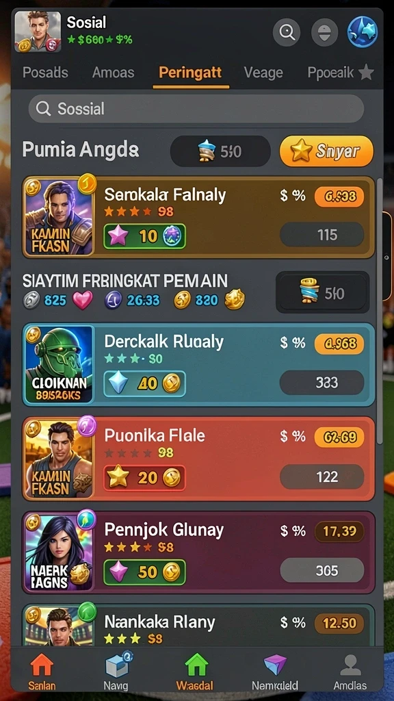 Fitur komunitas yang memungkinkan interaksi dengan pemain lain.