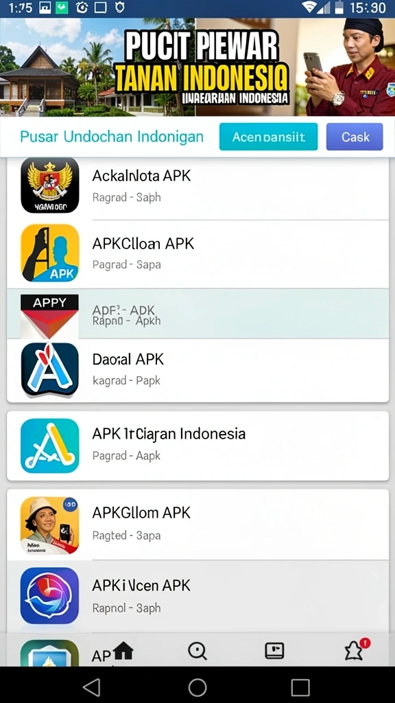 Tampilan utama permainan dengan karakter yang menarik.