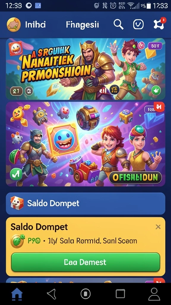 Tangkapan layar dari antarmuka game yang menarik.