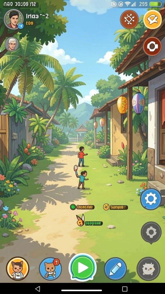 Pertarungan epik antar karakter dalam game.