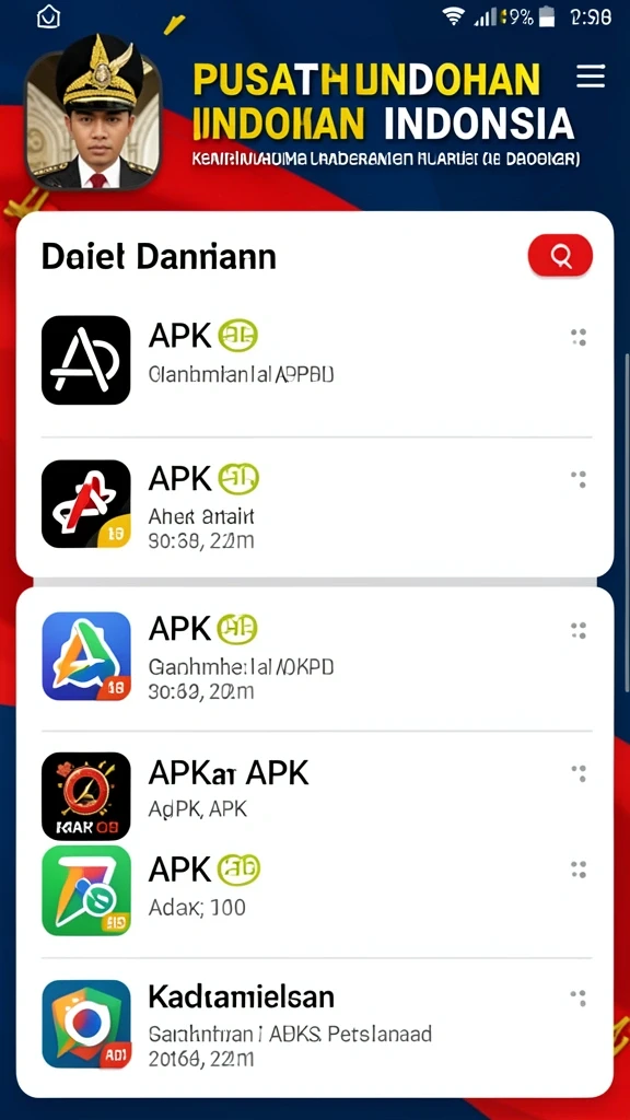 Screenshot menunjukkan antarmuka utama yang menarik.